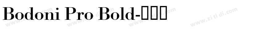 Bodoni Pro Bold字体转换